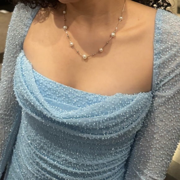 Oh Polly Light Blue Mini Dress - Picture 2 of 3